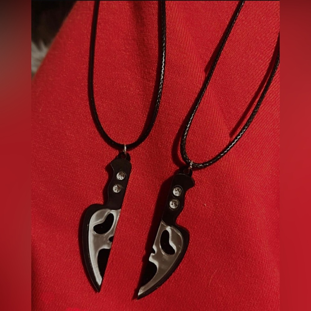 Ghost face necklace set
